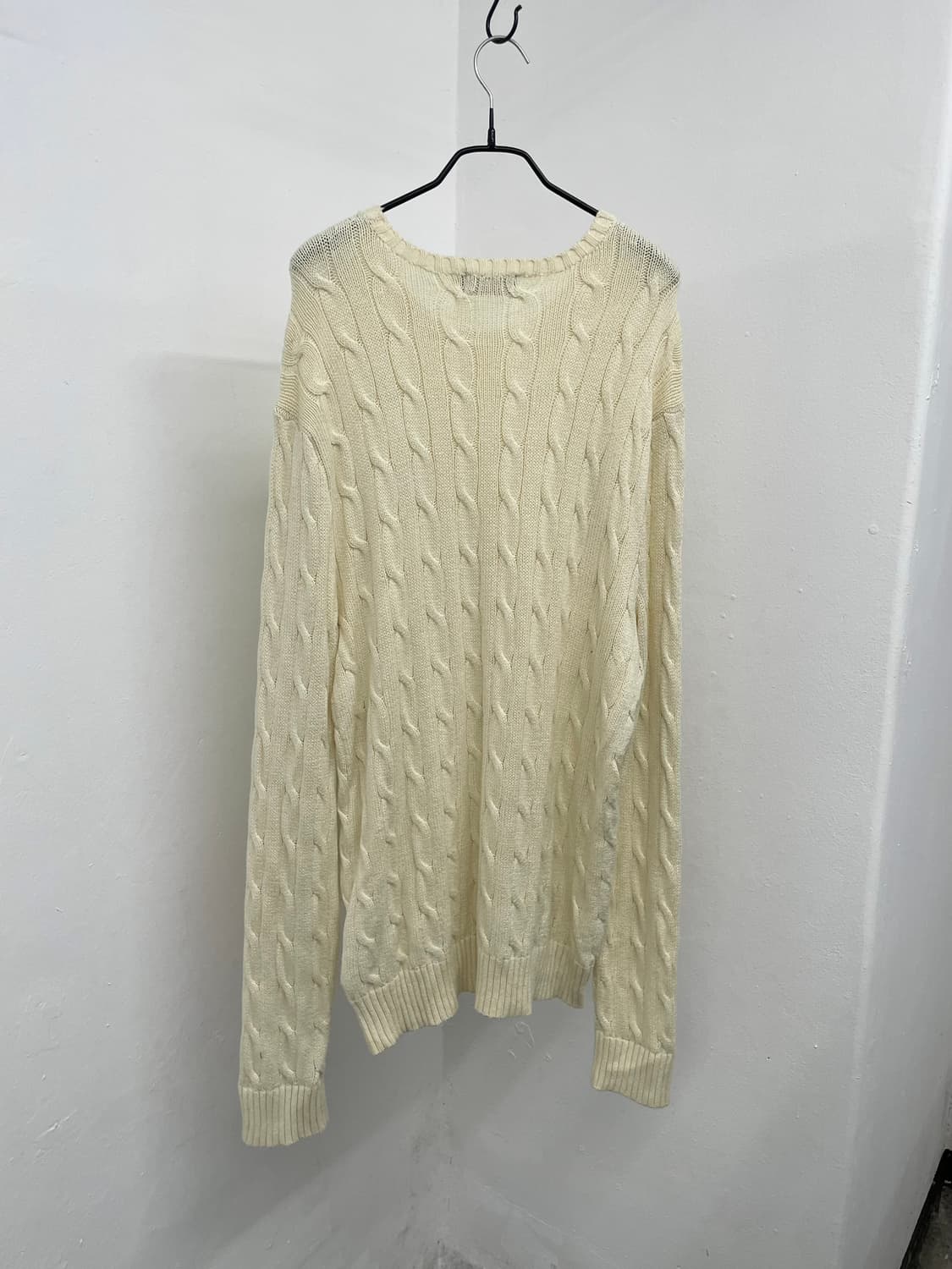 폴로 아이보리 포니 케이블 니트 상품이미지6