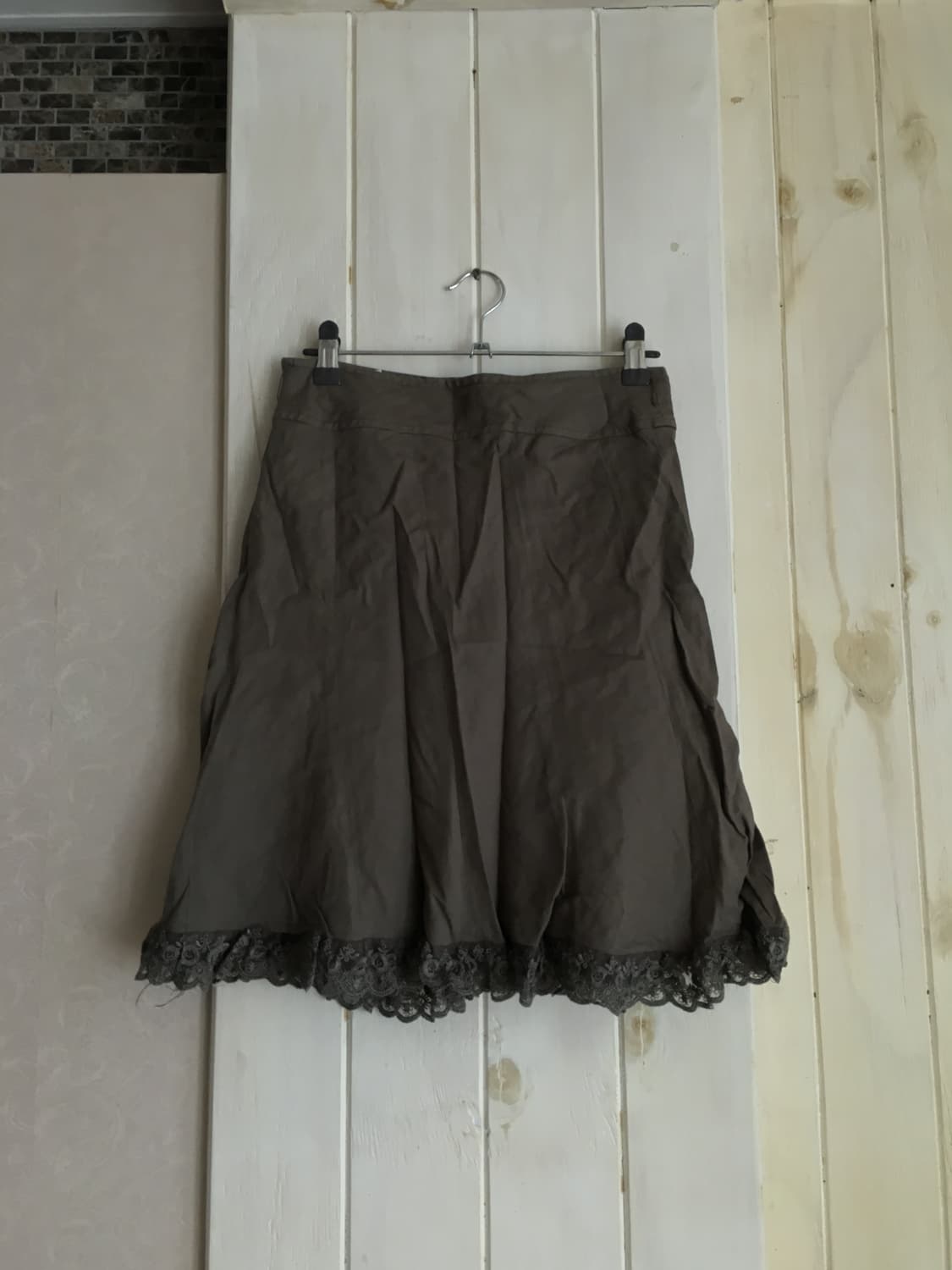 빈티지 카키브라운 레이스 스커트 상품이미지2