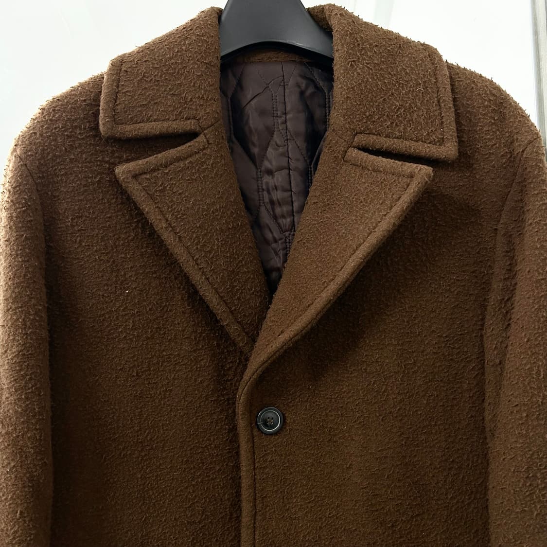 우영미 부클 울 롱코트 상품이미지6