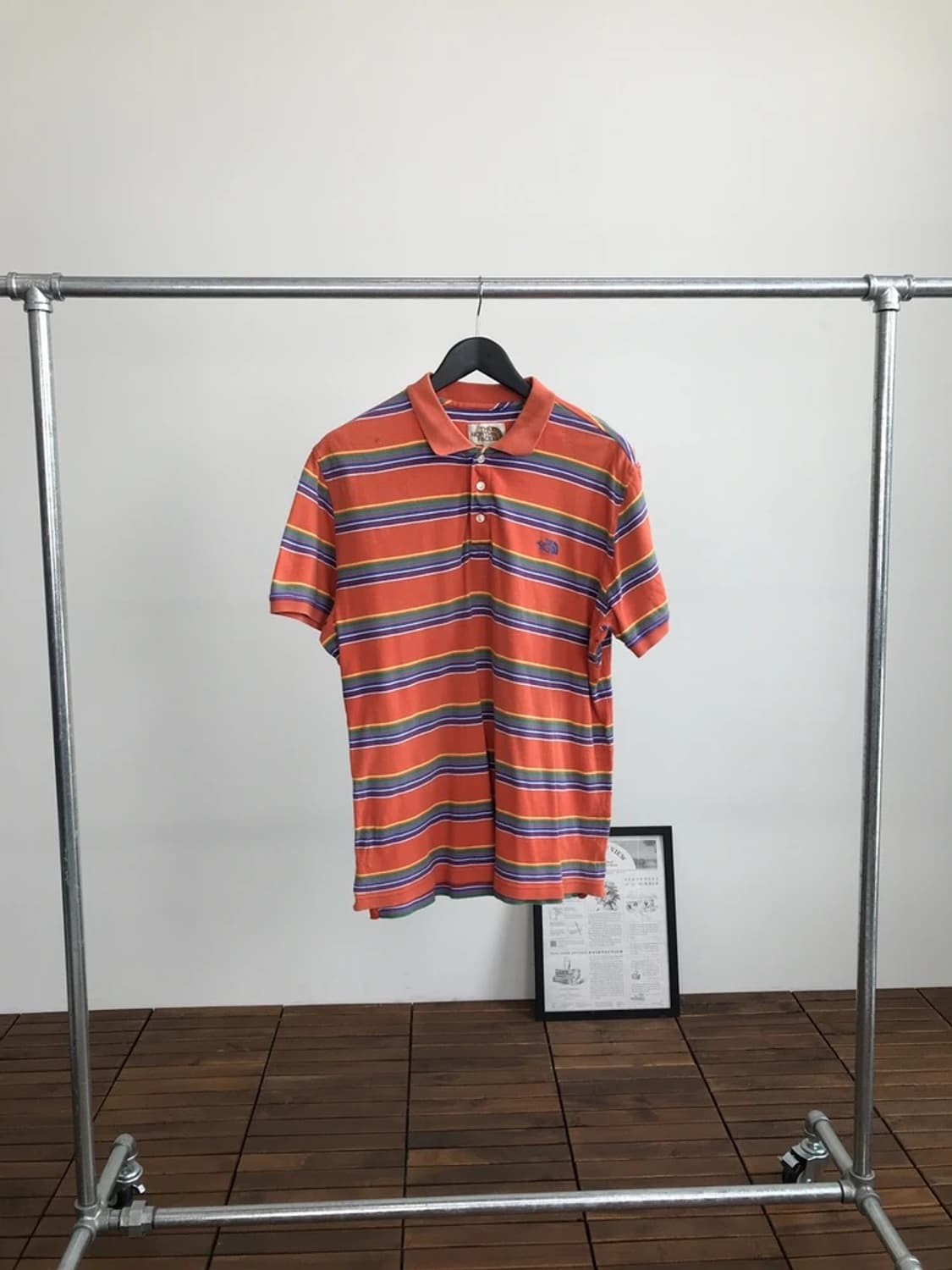 The North Face Stripe Polo Shirt Orange 상품이미지3