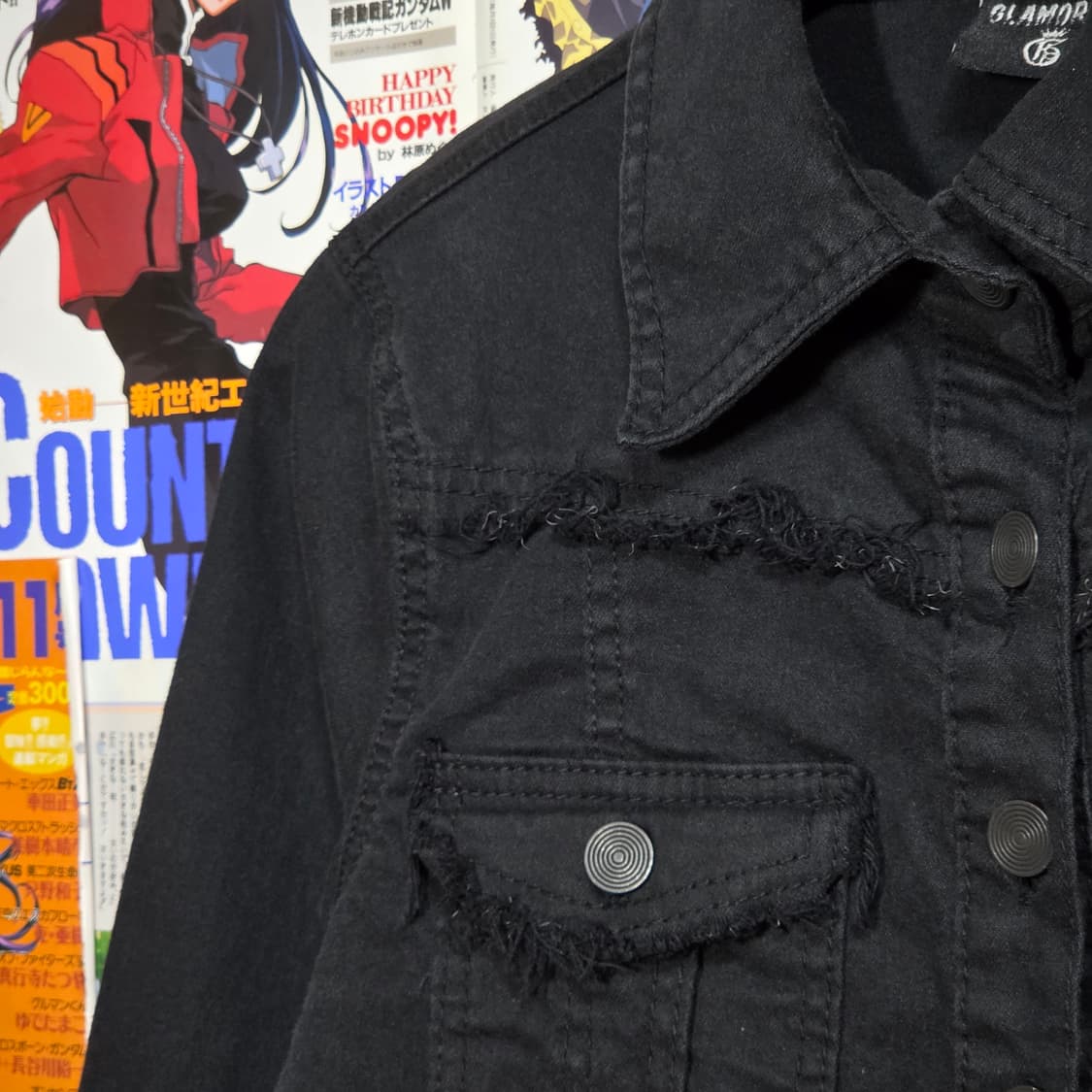 그런지 펑크 패치 블랙 셔츠 상품이미지3