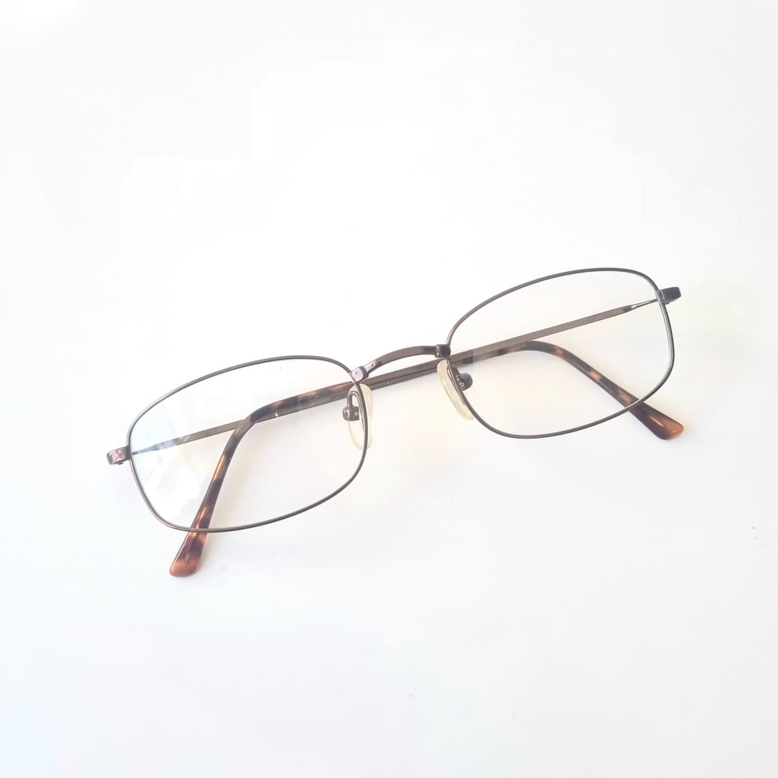 [ 데드스탁 ] 브라운 라운드사각 레트로 안경테  405 상품이미지1