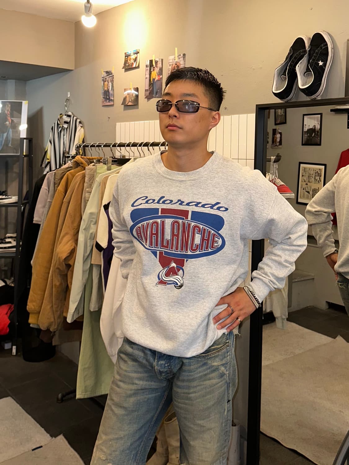 90’s Hanes NHL Colorado Avalanche sweat 상품이미지2