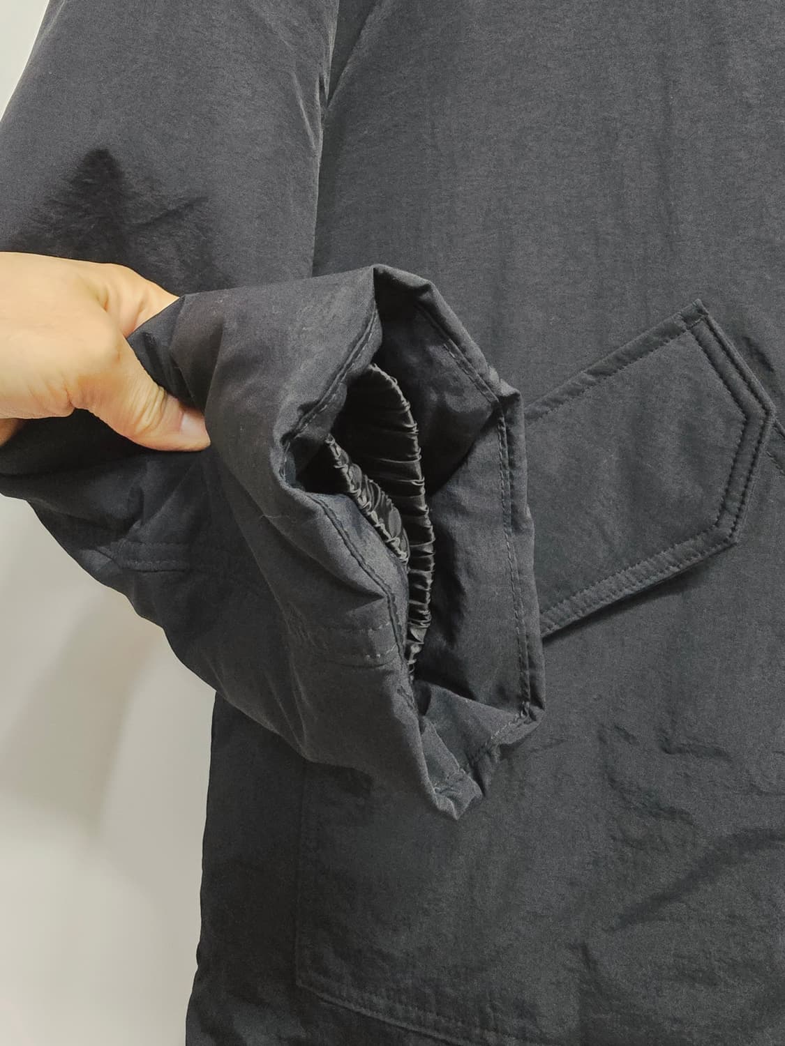 컬럼비아 블랙 후드 하프패딩 자켓2xl 상품이미지3