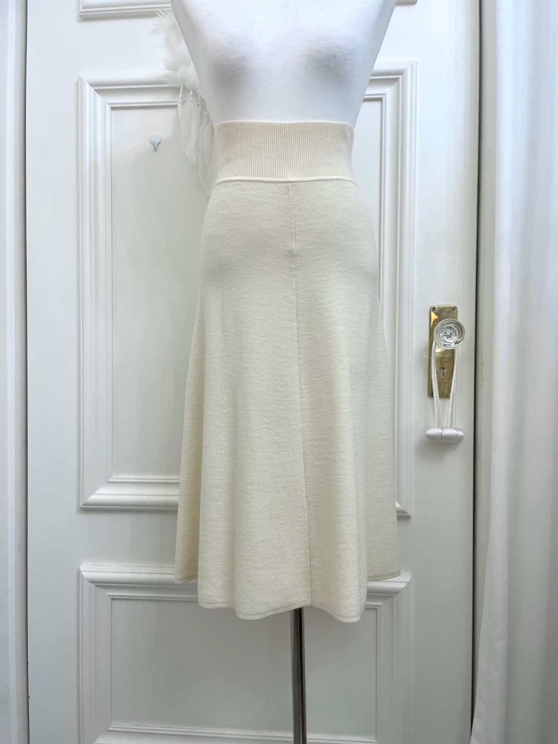 UNIQLO LEMAIRE ivory knit flare skirt 상품이미지5