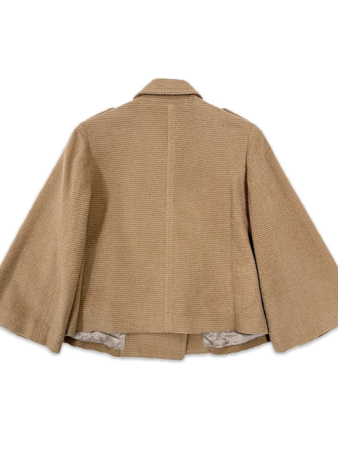 빈티지 모리걸 베이지브라운 더블 버튼 숏 코트 상품이미지4