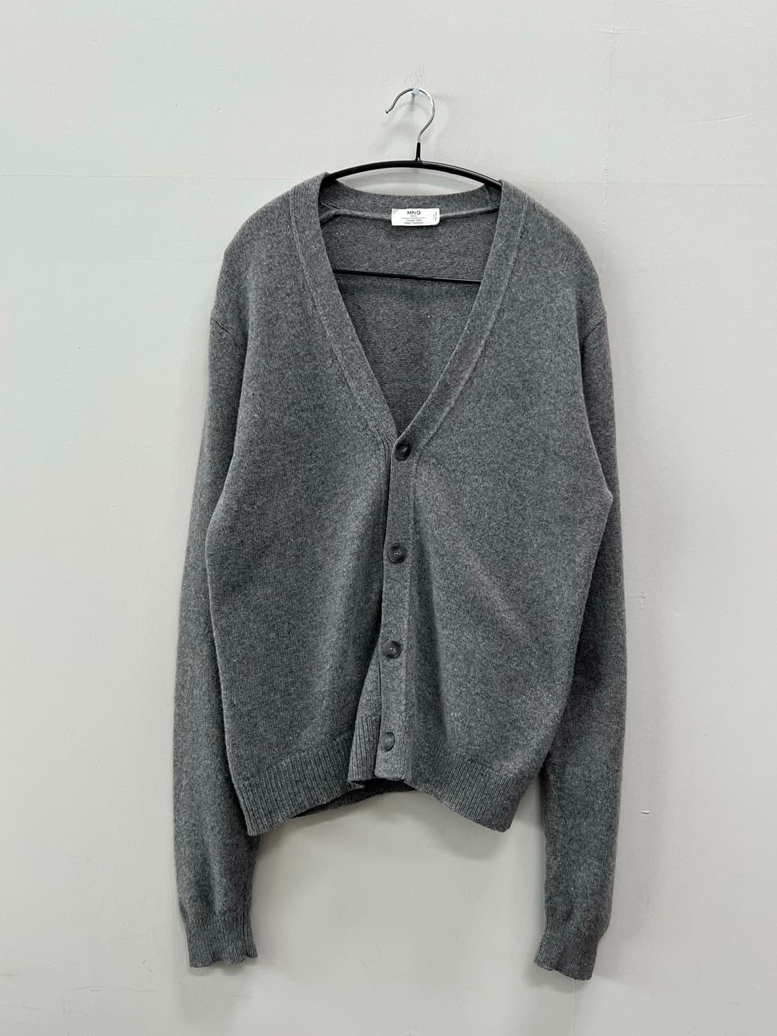 MNG 남성 울캐시미어 가디건 그레이 상품이미지2
