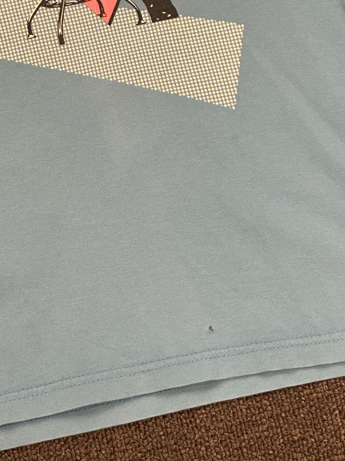 OS)히스테릭 글래머 빈티지 블루 그래픽 프린팅 락 반팔 상품이미지3