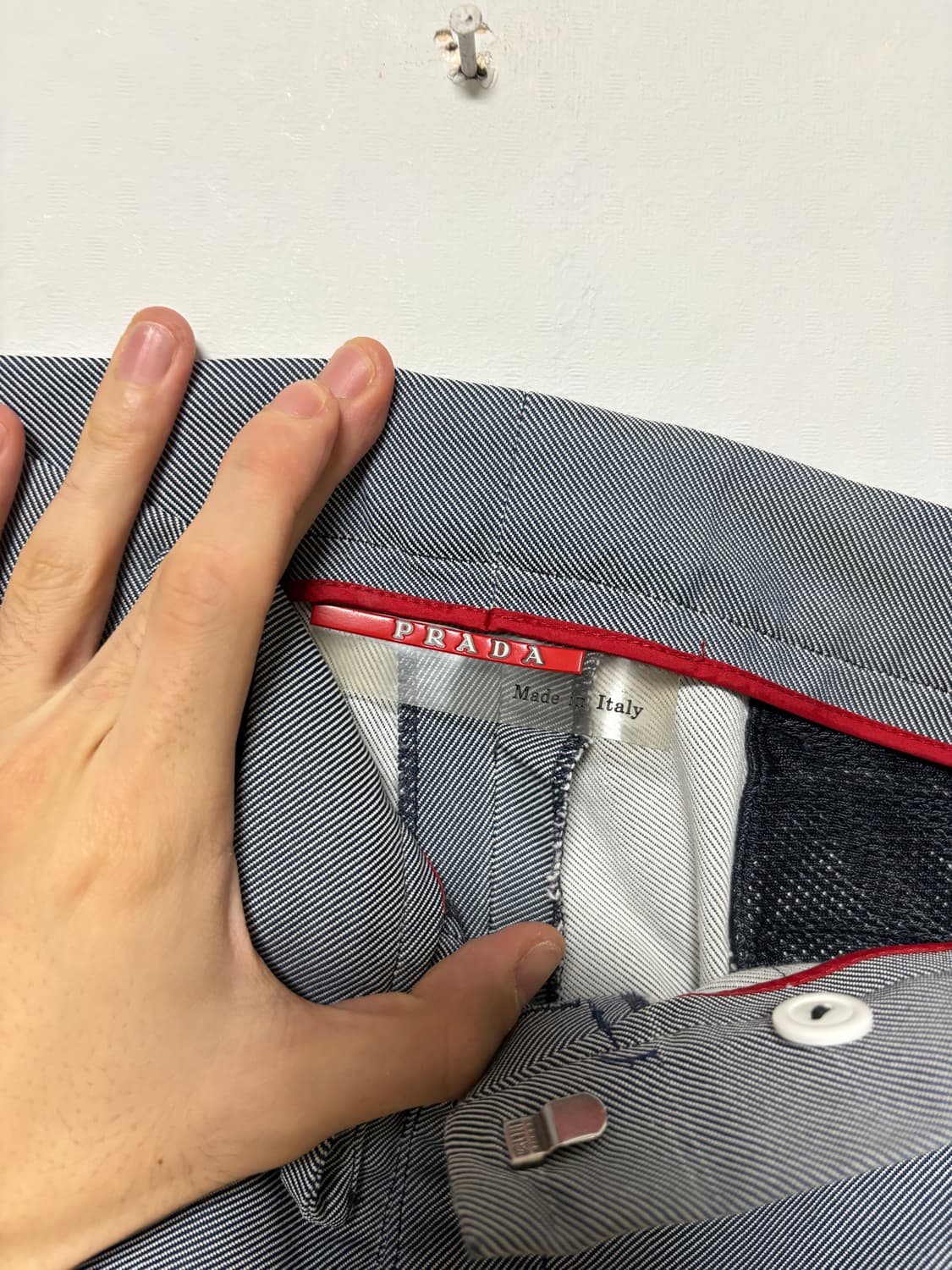 Prada 세미 부츠컷 지퍼 바지 상품이미지10