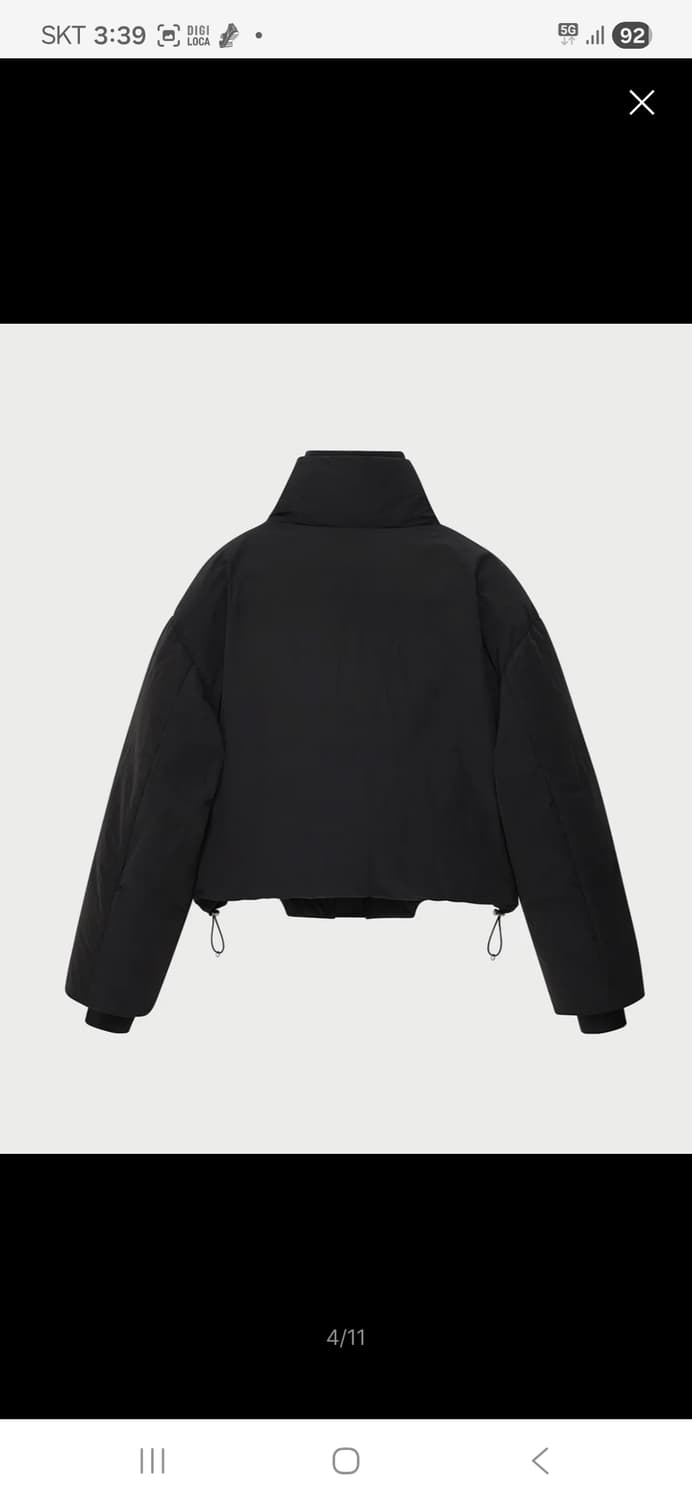 노이어 크롭 레이어드 푸퍼 자켓 36사이즈 상품이미지3