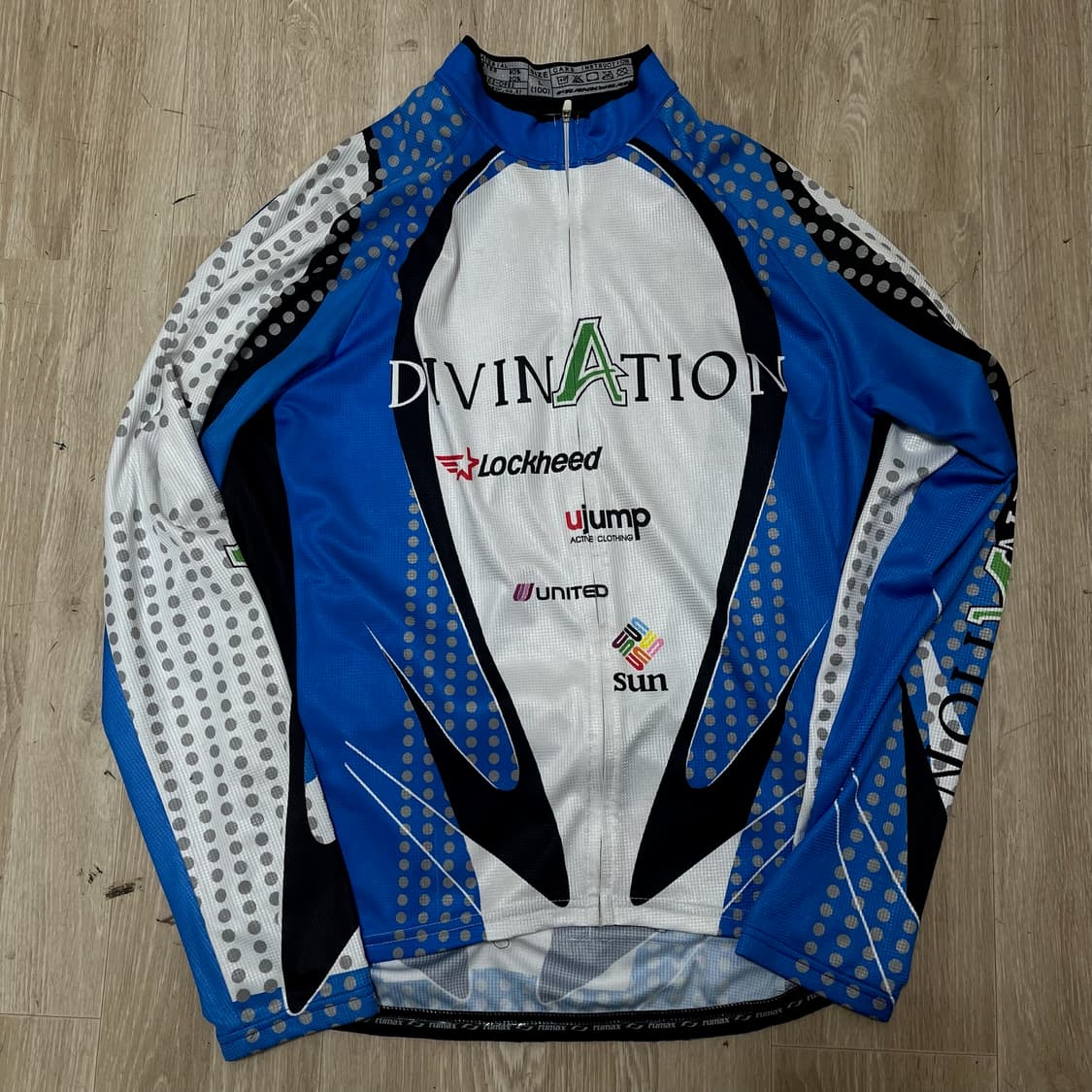 디바이네이션 자전거 싸이클링 기능성 져지 [블루/화이트] L/100 상품이미지1