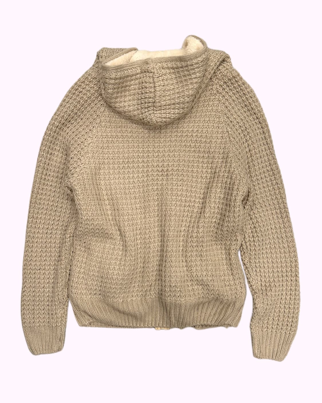 waffle fur knit hood zip-up 상품이미지4