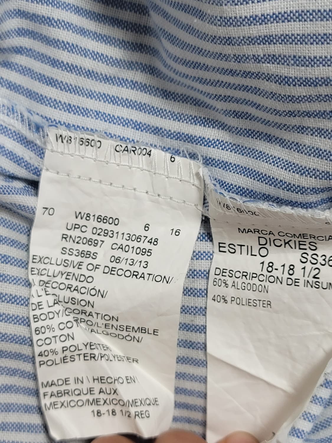 Dickies 스트라이프 셔츠 상품이미지3