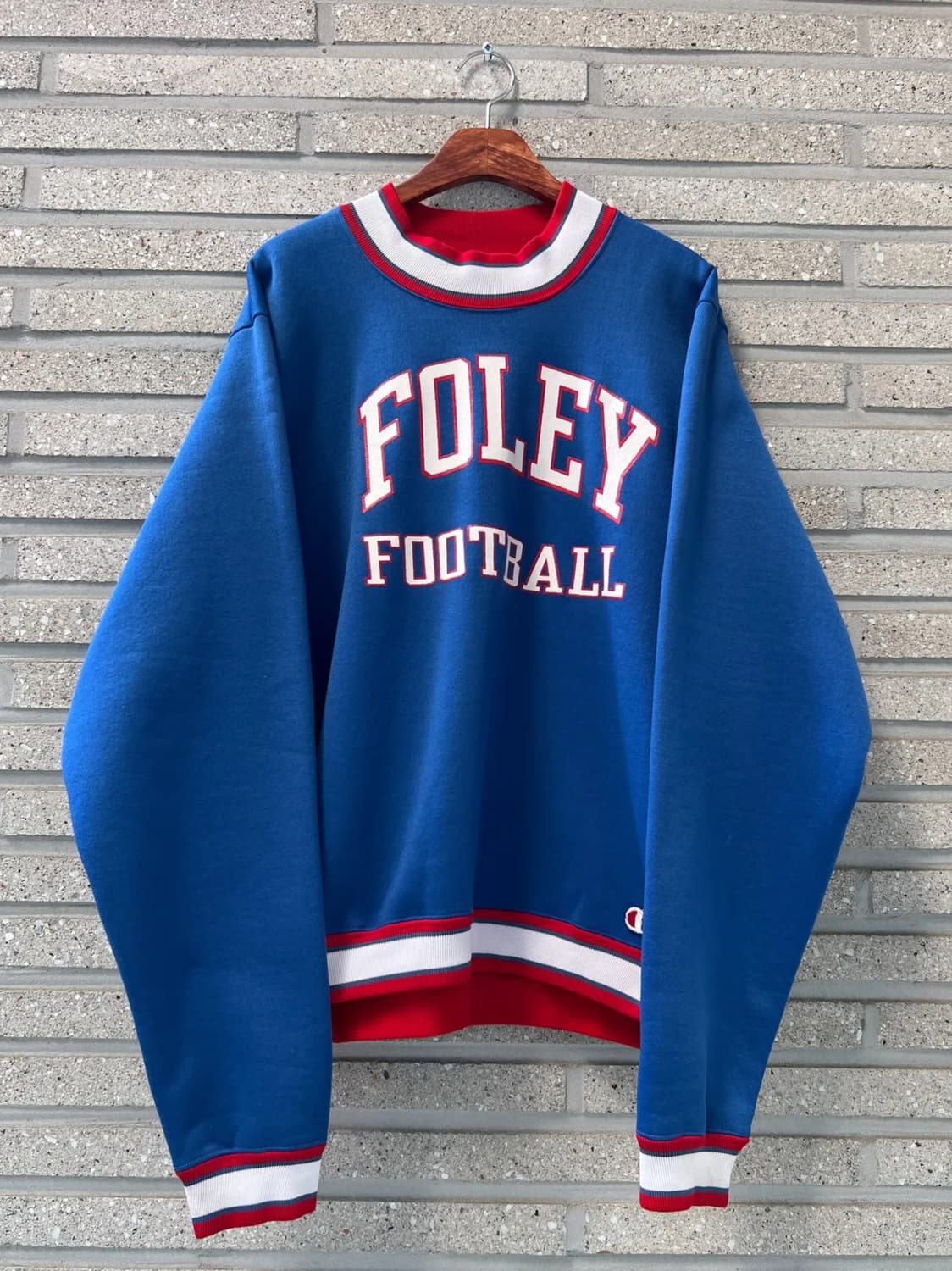 [2XL]80's 챔피온 USA Made FOLEY 풋볼 나일론 스웻셔츠 상품이미지1