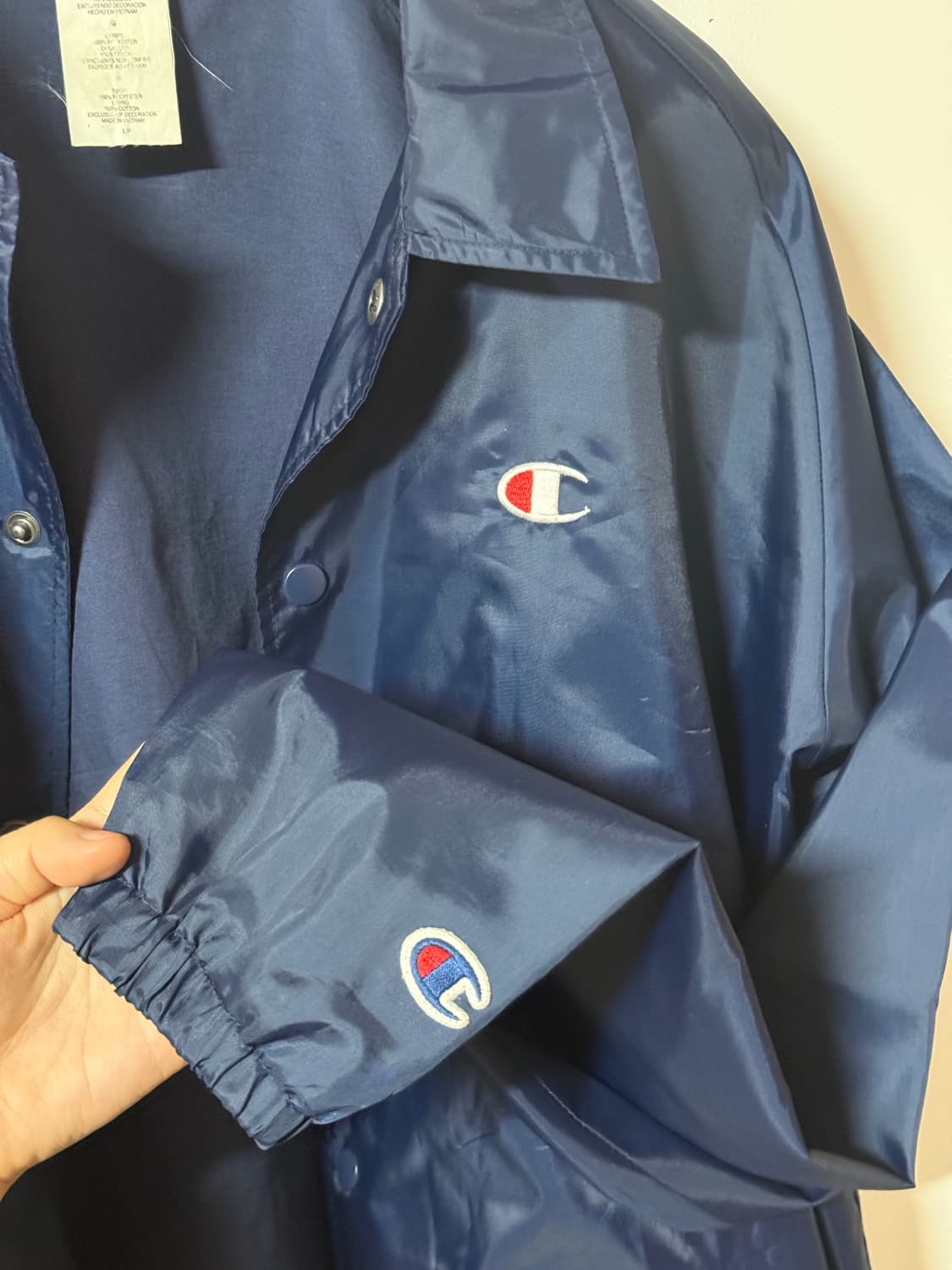 챔피온 로고 코치 자켓 네이비 빈티지 바람막이 상품이미지3