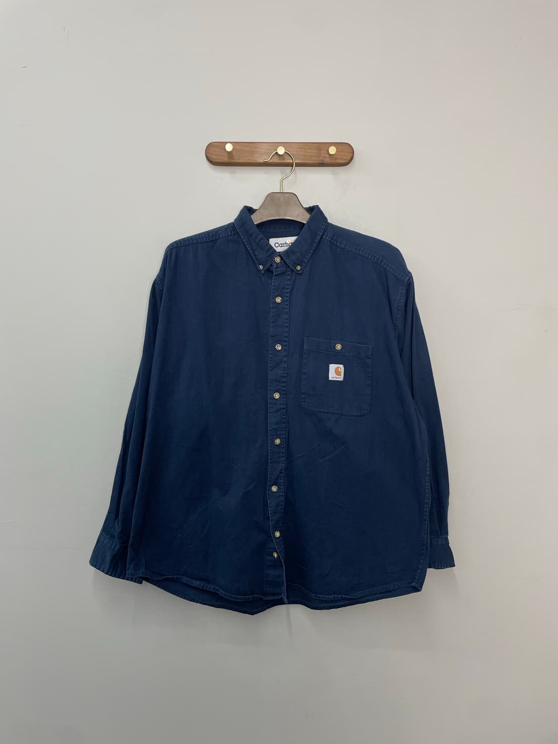칼하트 네이비 원포켓 셔츠 H2468 상품이미지2