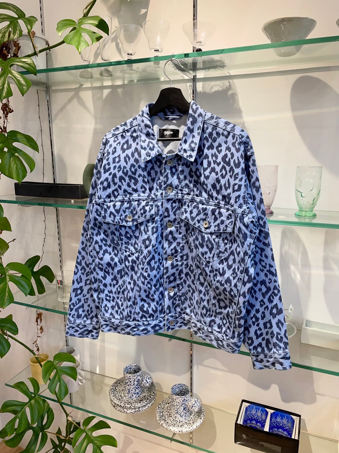 MYNE leopard denim jacket 상품이미지3