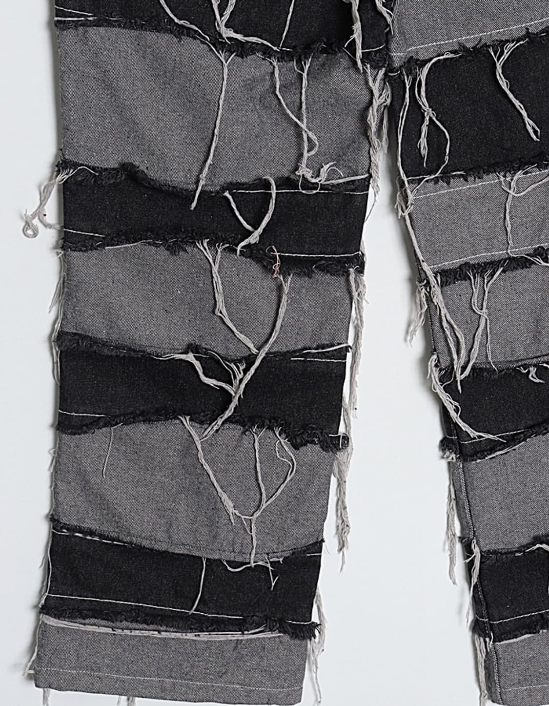 NOVESELL Border DamageLine Wide Denim Pa 상품이미지6