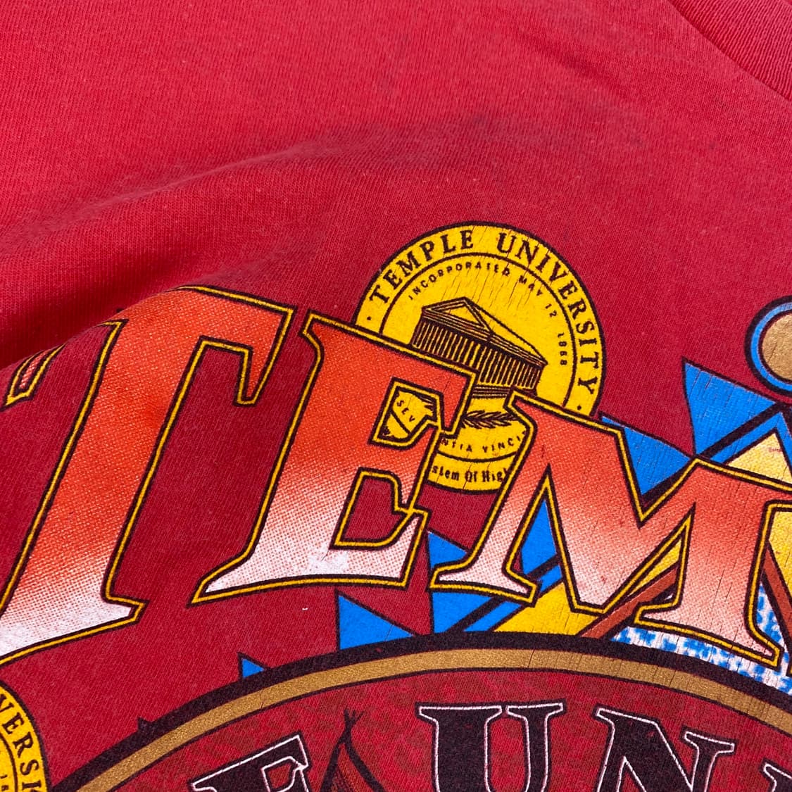 90s 프루츠오브더룸 USA 펜실베니아 컬리지 하프 티 (105) 상품이미지3