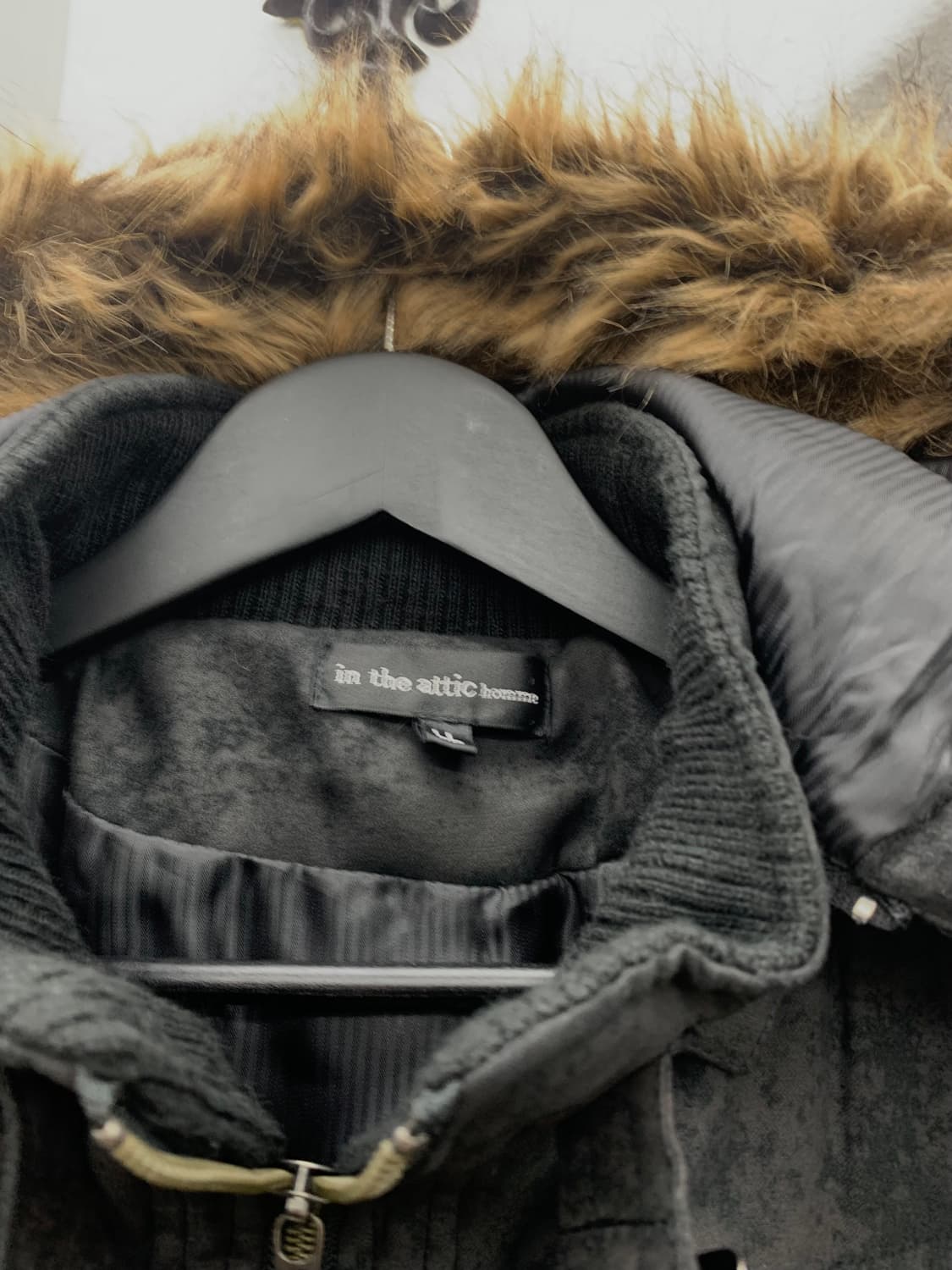 In the attic crack washed fur hood paddi 상품이미지4