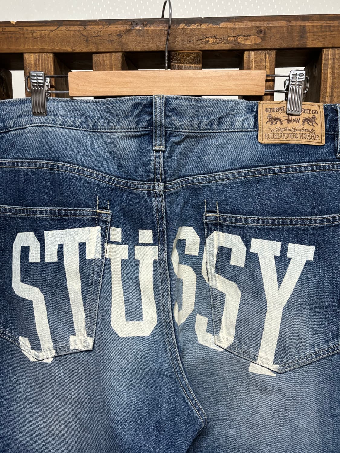 올드 스투시 stussy 스펠아웃 데님 팬츠 상품이미지3