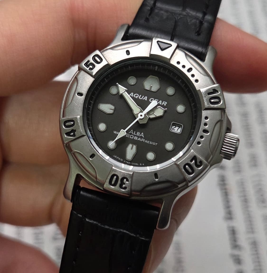레어] 빈티지 세이코 알바 아쿠아기어 중형 미드사이즈 쿼츠  상품이미지3