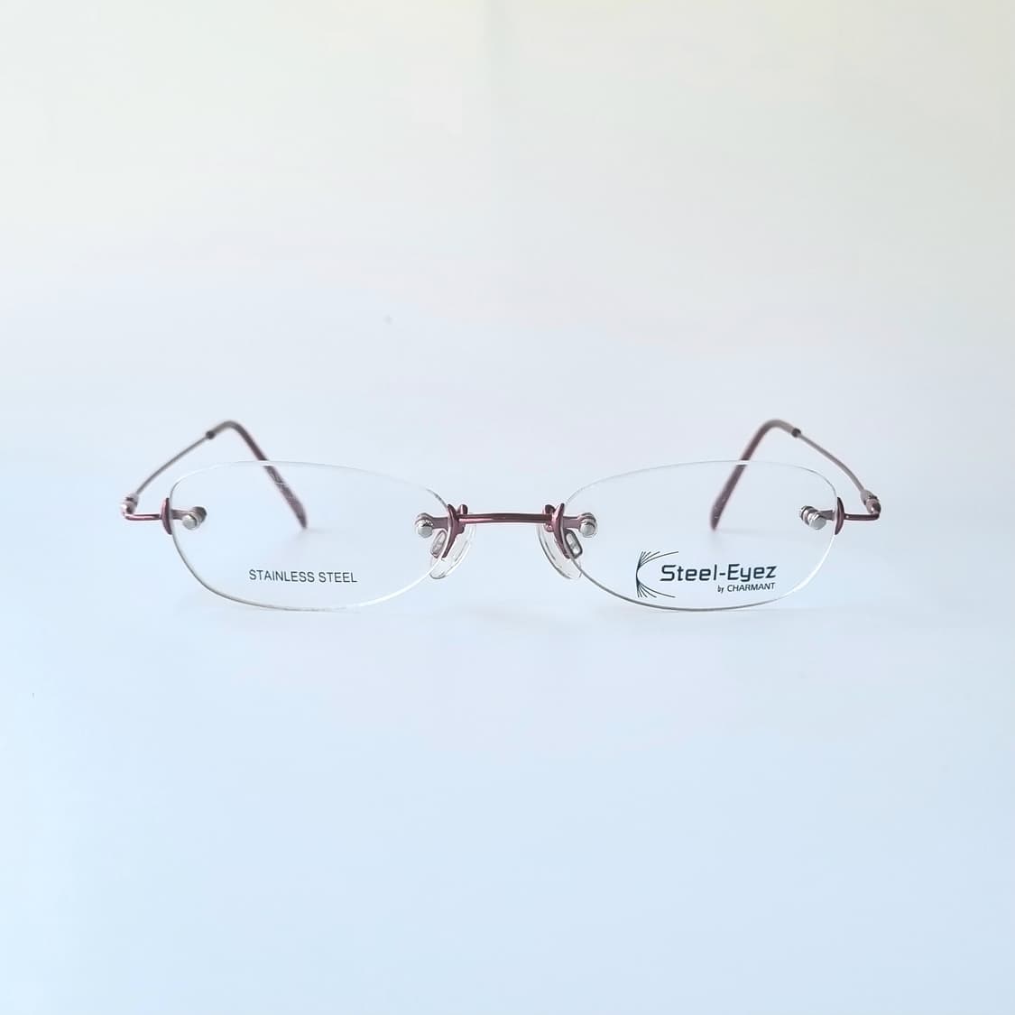 데드스탁  핑크 템플 경량 오벌무테 안경 1483 상품이미지1