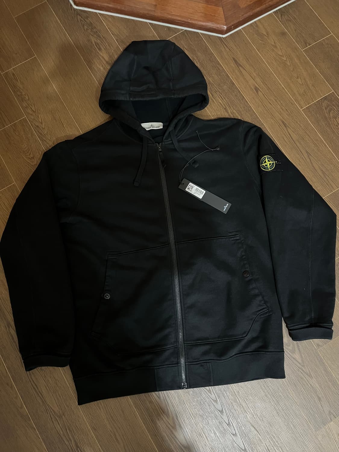 (2XL) 스톤아일랜드 후드집업 블랙 상품이미지1