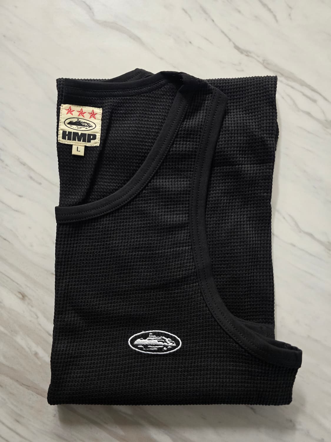 Corteiz bolo tank black L 코르테이즈 와플 슬리브리스 상품이미지1