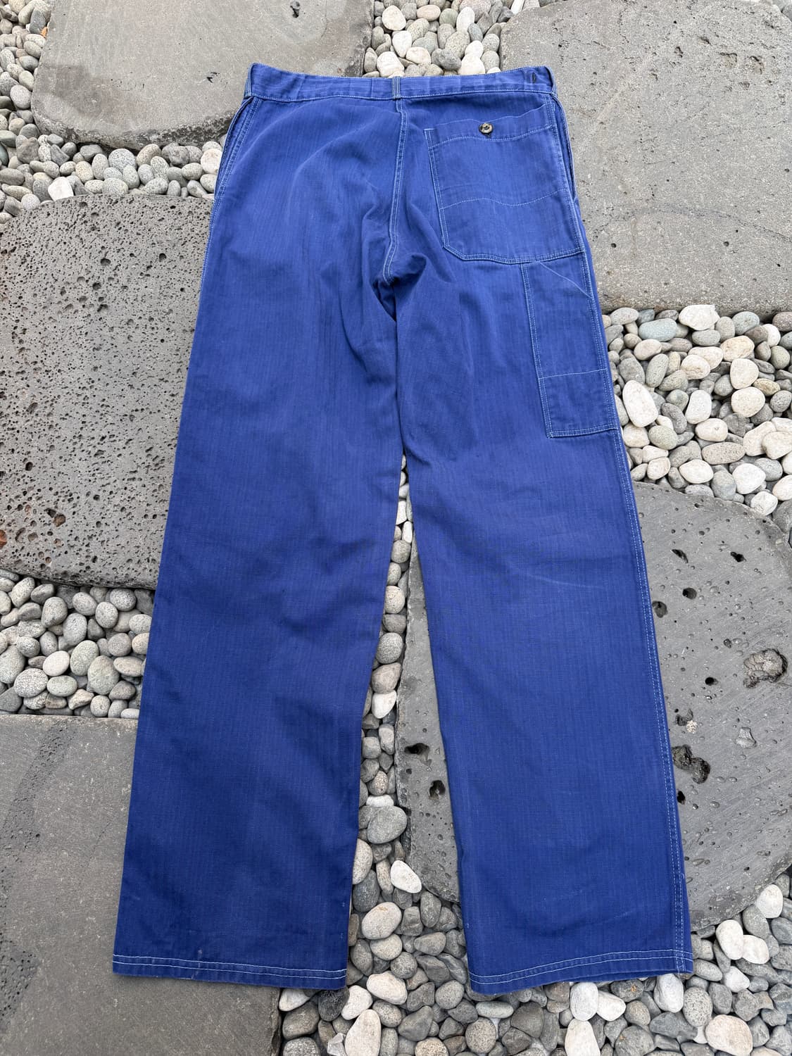 OLD VINTAGE WASHED NAVY HBT 헤링본 프렌치워크팬츠 상품이미지2