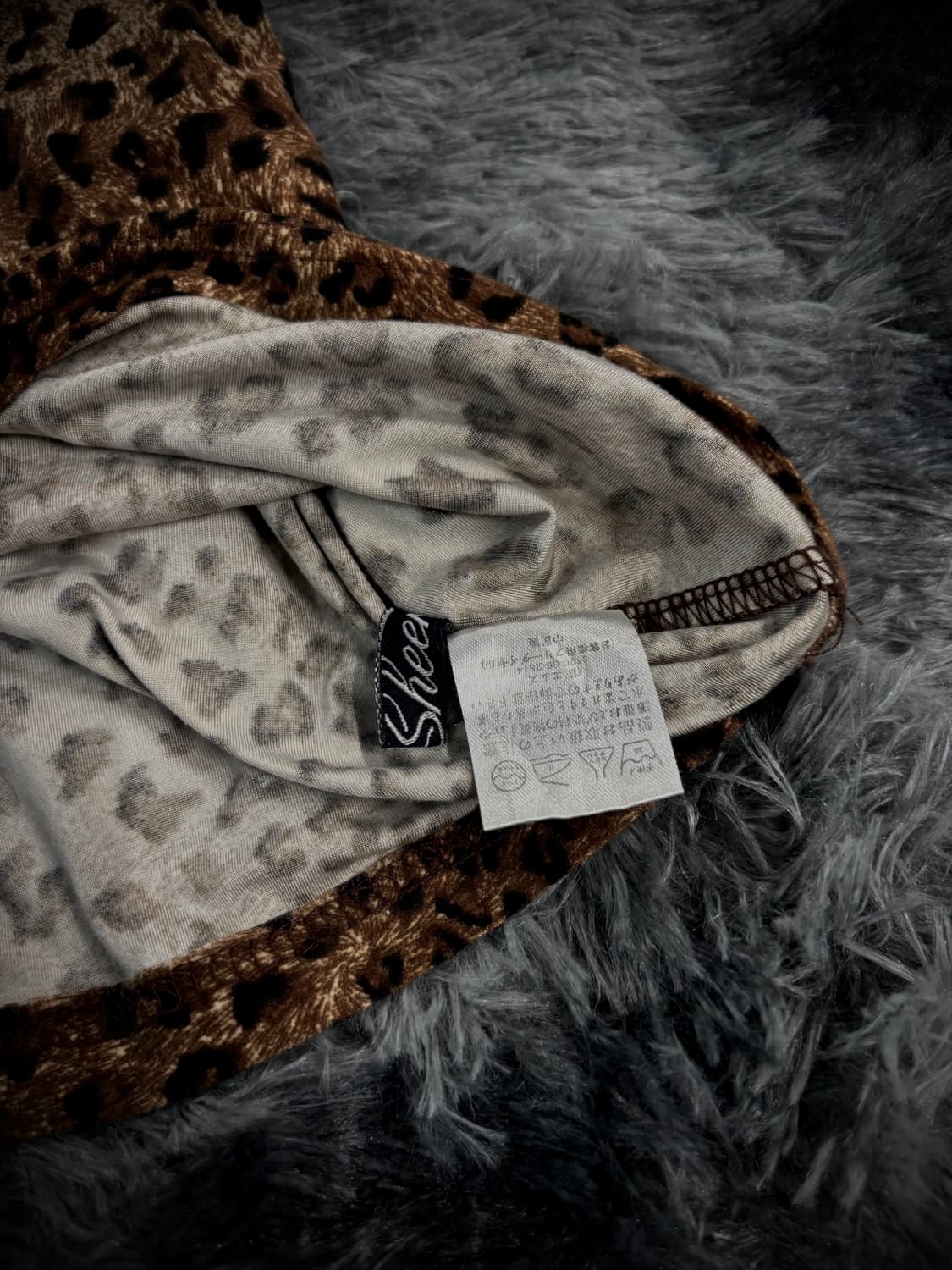 브라운 호피 오네갸루 St 리본디테일 레이스 슬리브리스 상품이미지6