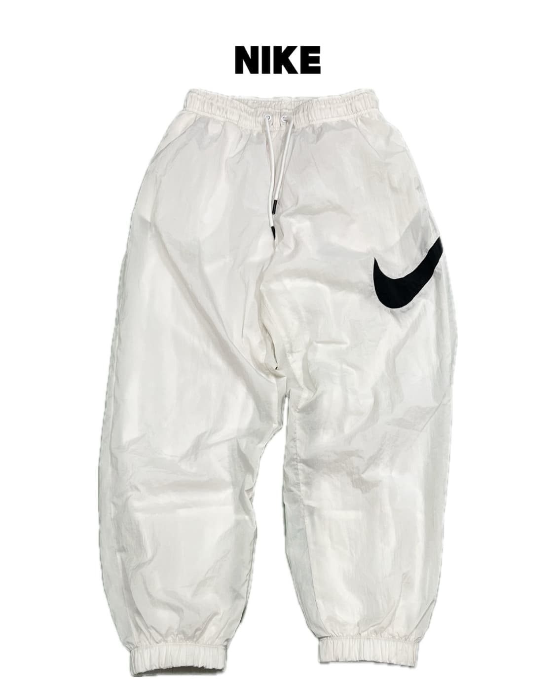 (S) 나이키 우먼스 에센셜 빅스우시 우븐 조거 팬츠 화이트 상품이미지1