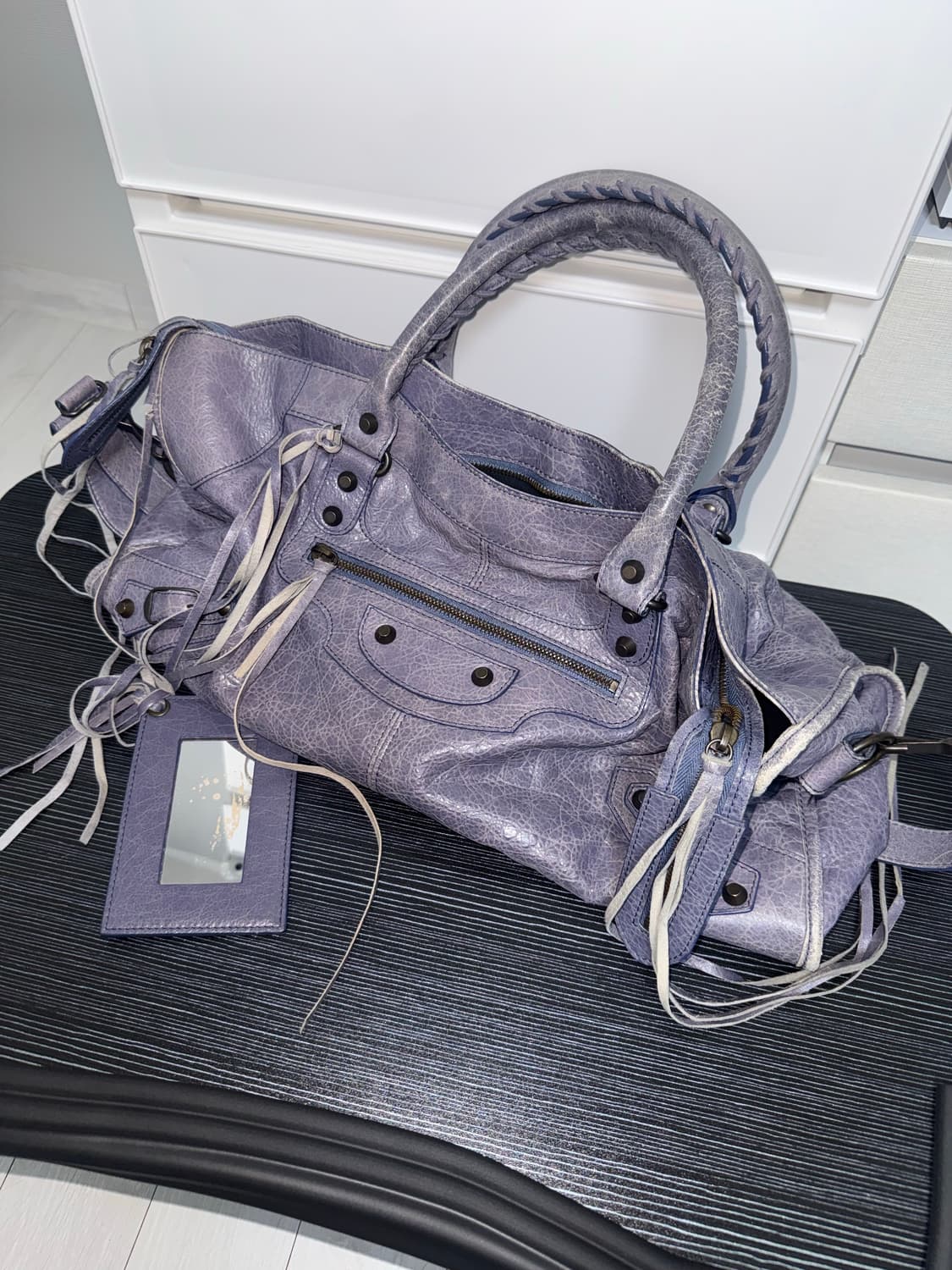 발렌시아가 모터백 연보라 상품이미지6