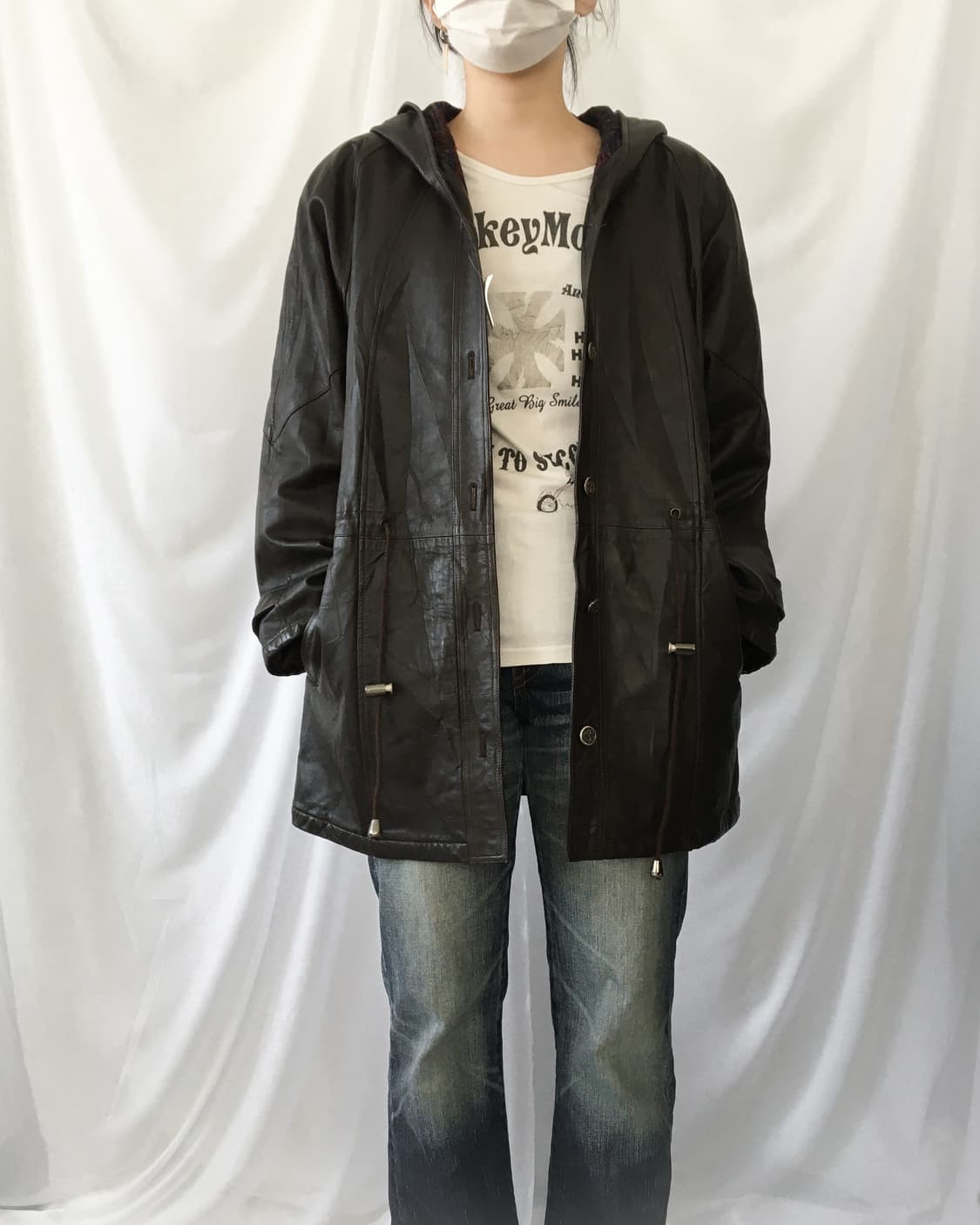 Leather brown safari jacket 상품이미지6