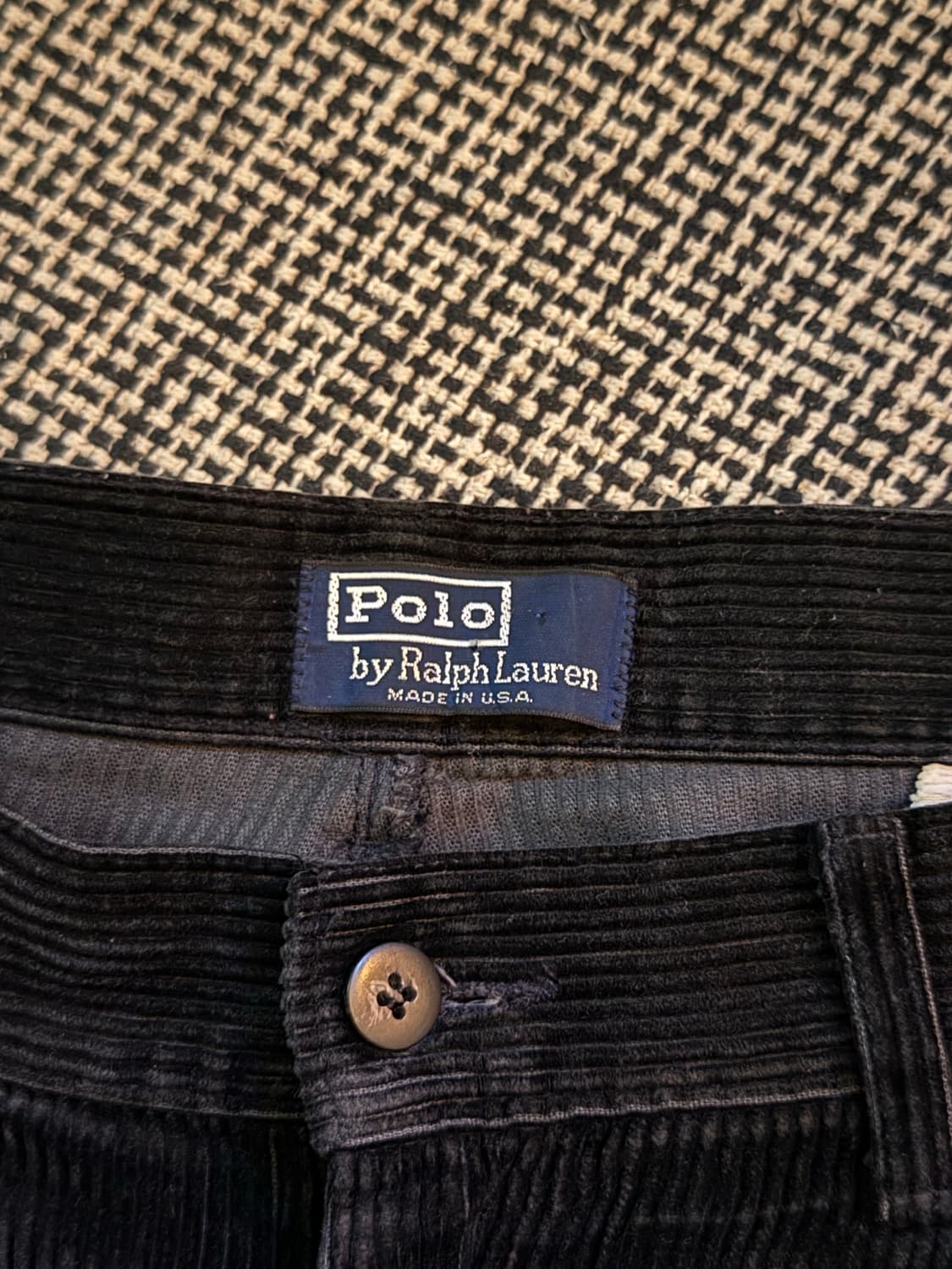 90s usa polo 코듀로이 팬츠  블랙 32/34 상품이미지3