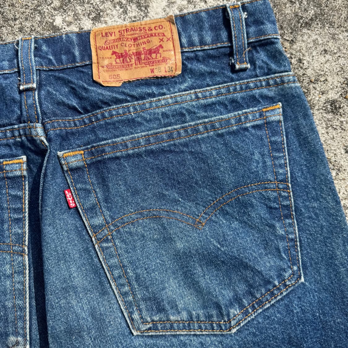 [37] 90s 리바이스 505 블루 데님 팬츠 상품이미지8