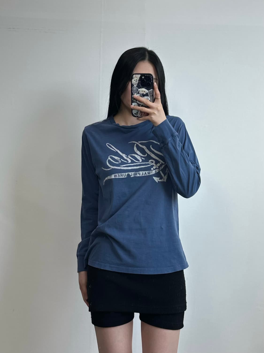 폴로 랄프로렌 블루 롱슬리브 긴팔티 상품이미지1