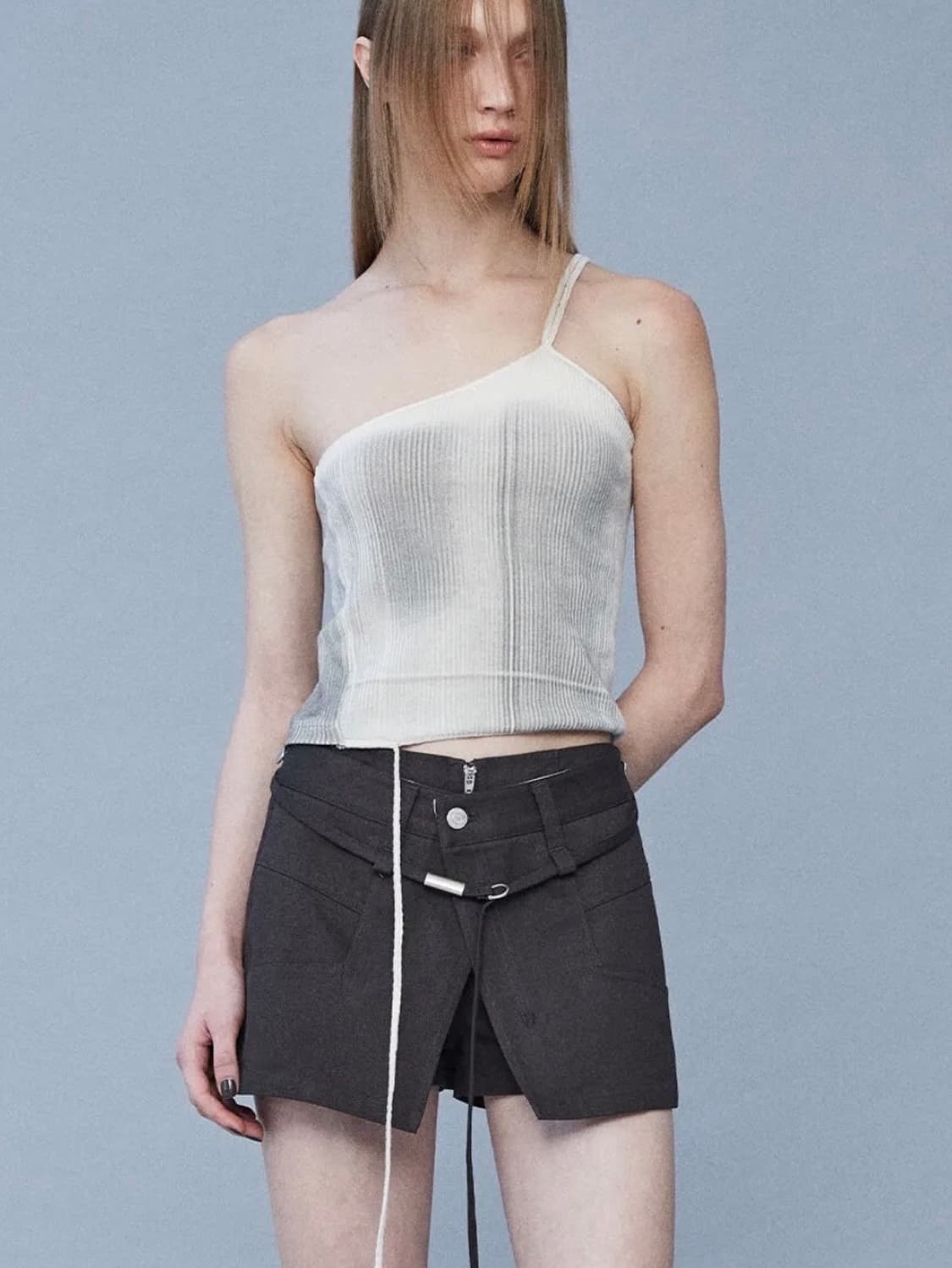 세터 우먼 피튼 코튼 스커트 팬츠 쉐도우 차콜 상품이미지1