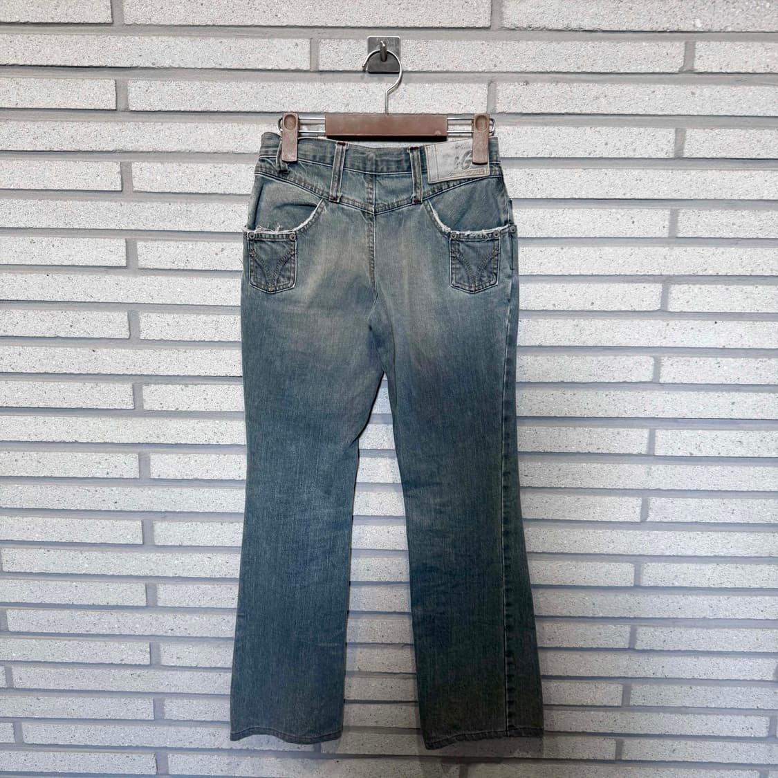 돌체 앤 가바나 청바지 워싱 부츠컷 디테일 데님 상품이미지2