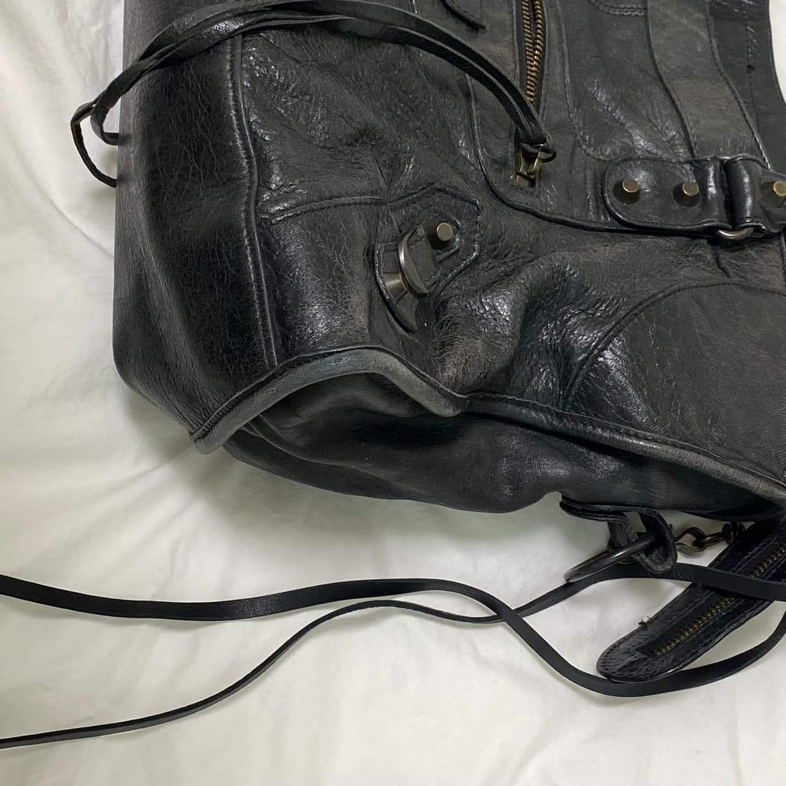 발렌시아가 시티백 모터백 블랙 흑장 상품이미지6