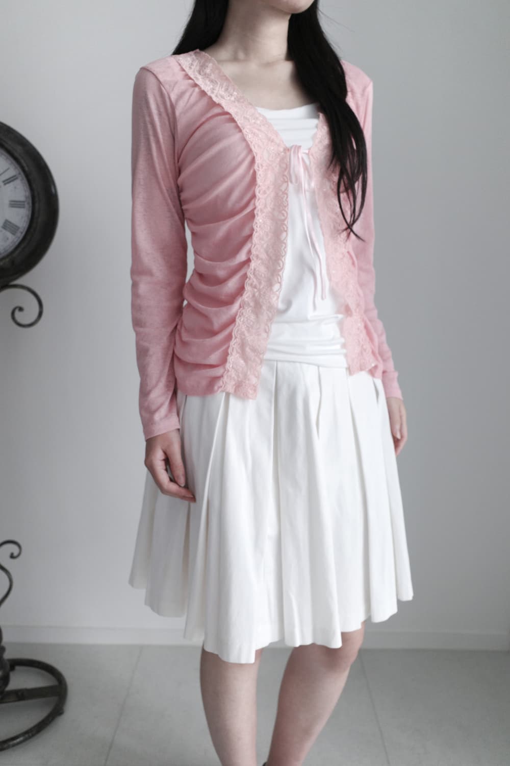 lace shirring cardigun 상품이미지6