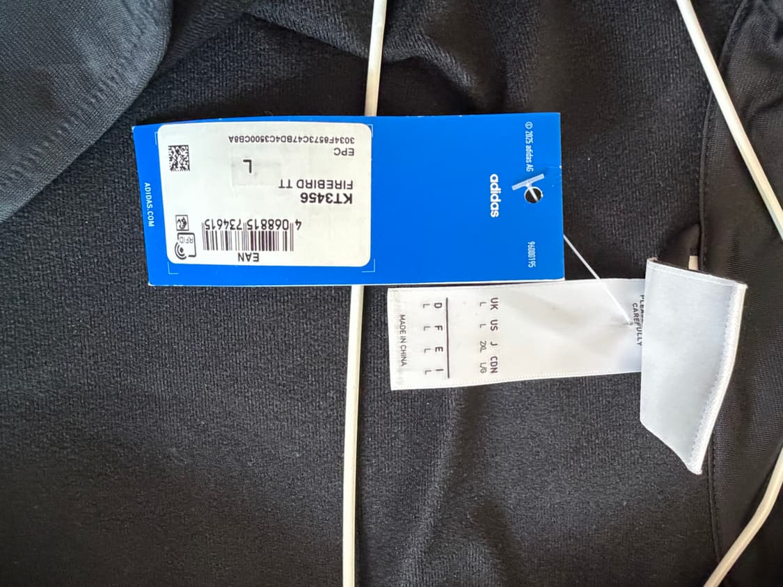 아디다스 오아시스 트랙탑 블랙 L사이즈 (UK) 상품이미지3