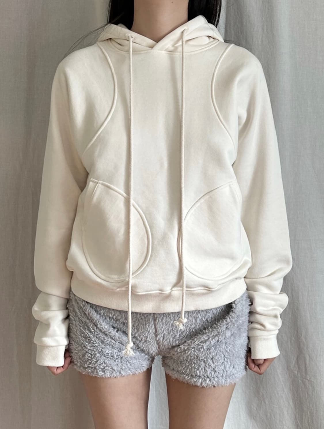 SP(F)ACE HOODIE, cream 상품이미지1