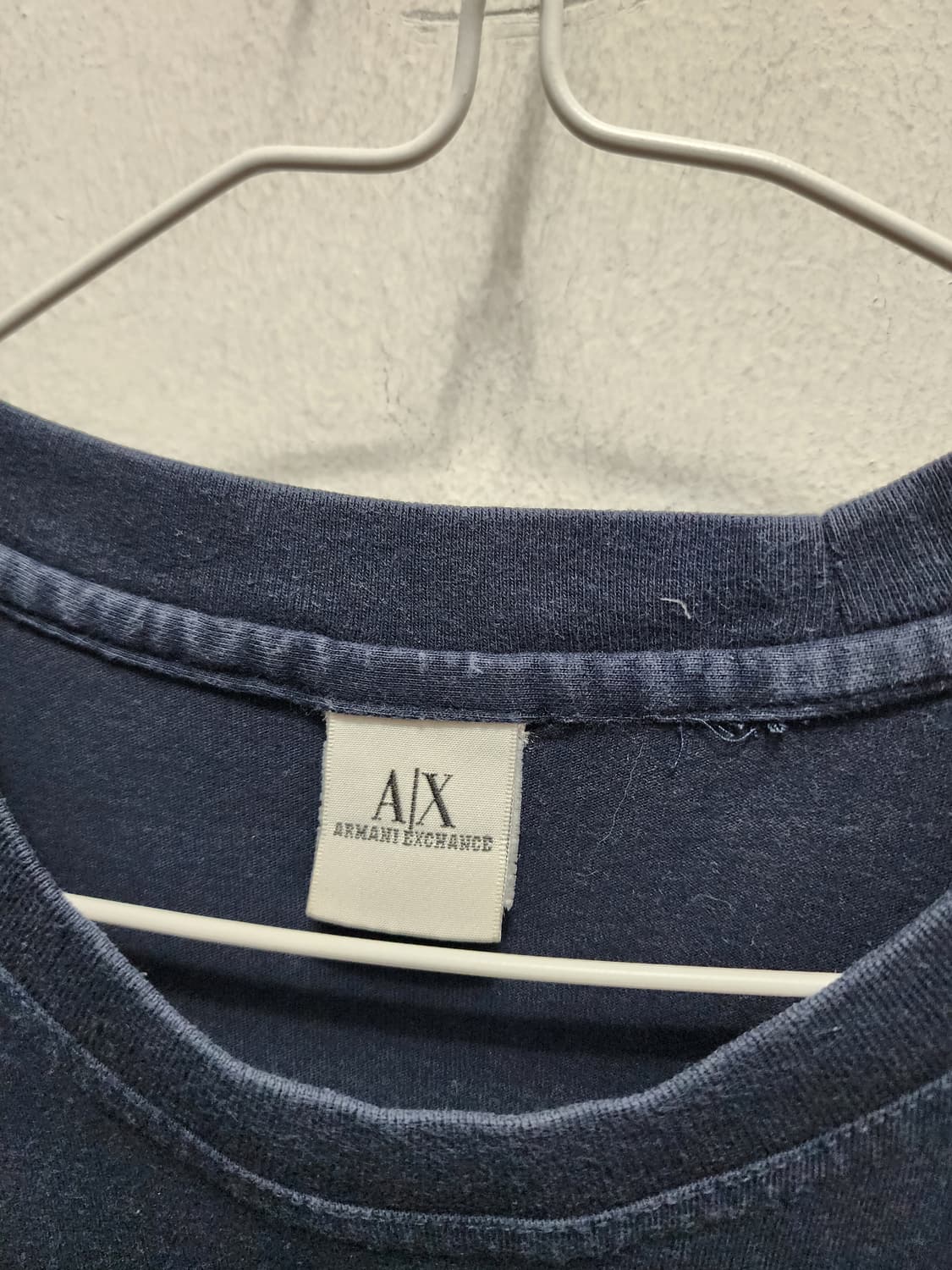 알마니 익스체인지 A/X 네이비 빅로고 반팔티 상품이미지4
