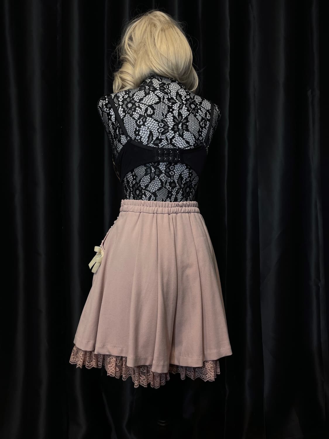 히메갸루 큐롯 핑크 프릴 스커트 상품이미지5