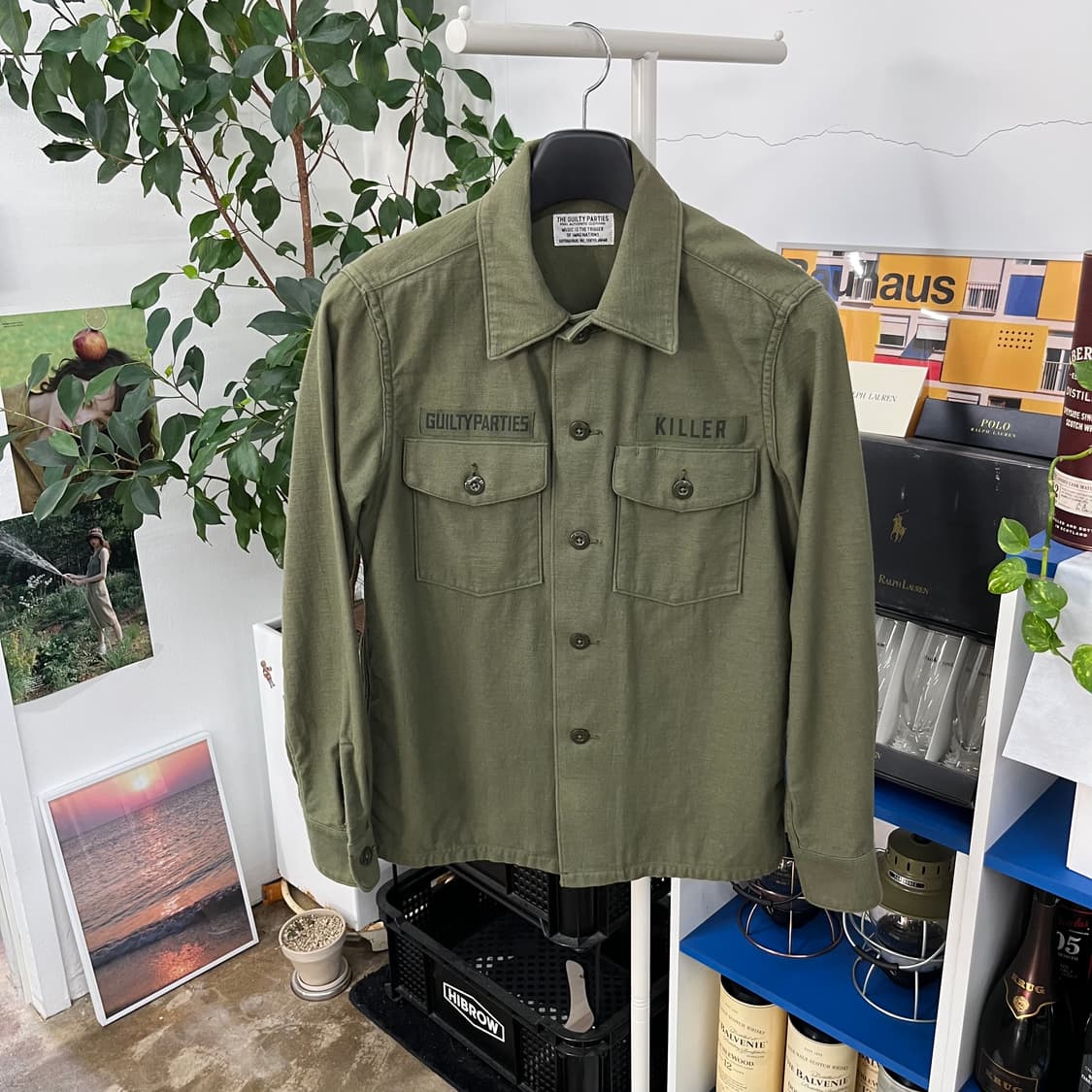 와코마리아 밀리터리 셔츠 S 상품이미지1