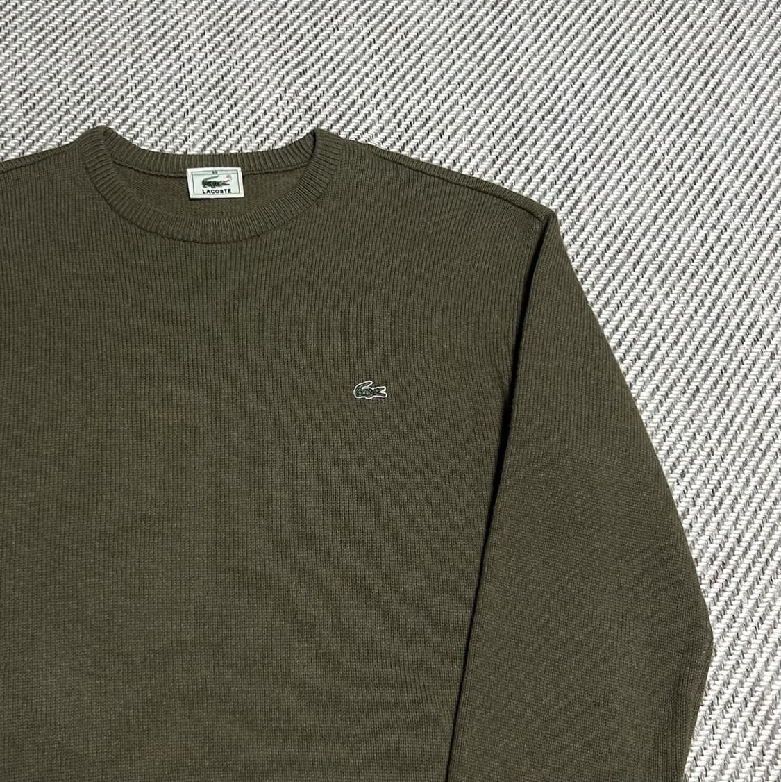 [M] Lacoste 라코스테 카키 울 라운드 니트 상품이미지2