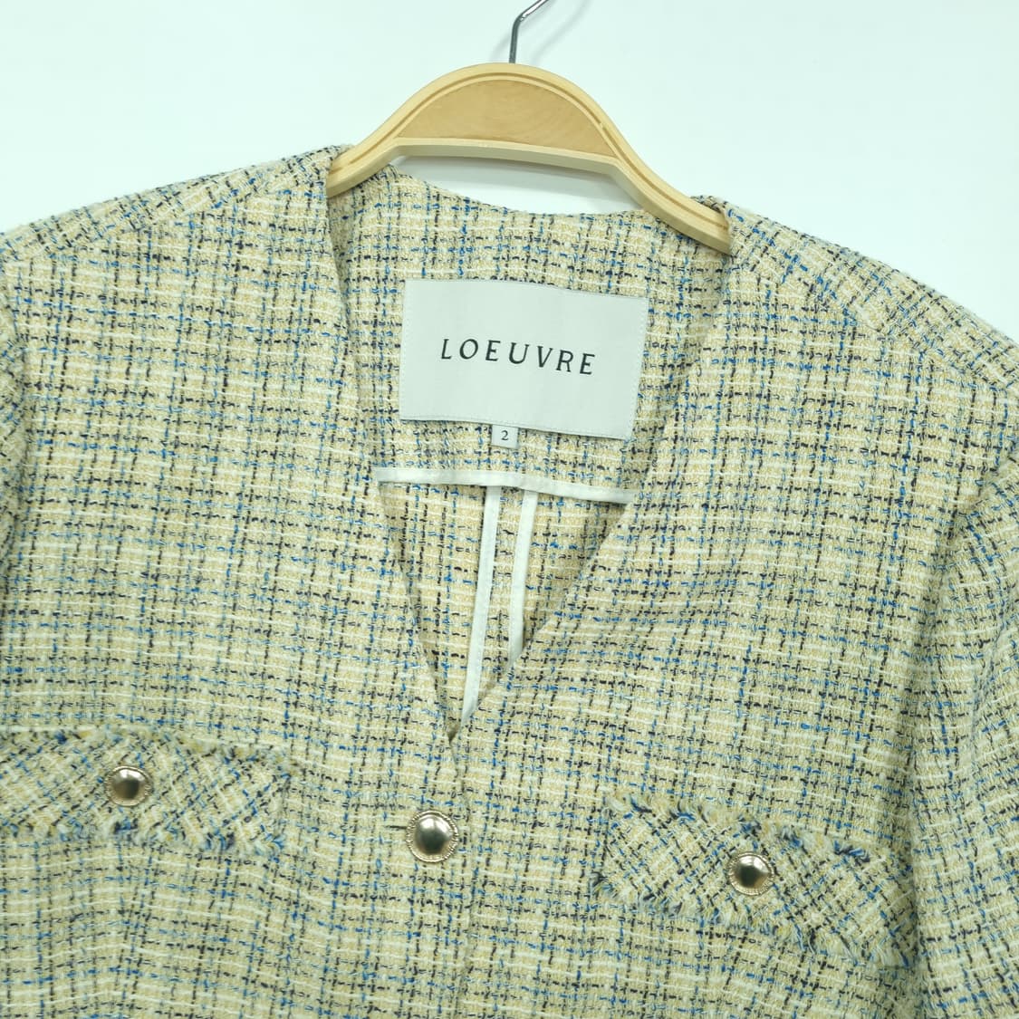 LOEUVRE 루에브르 트위드 반팔 자켓 2사이즈 상품이미지3