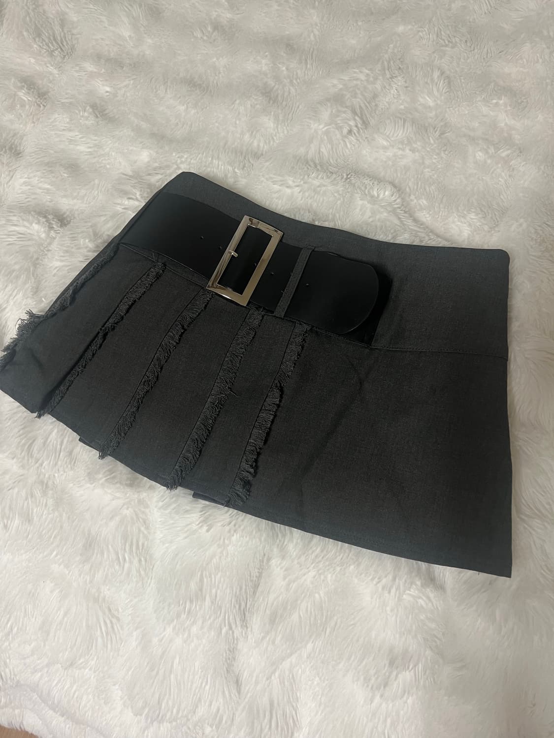 비엔프롬 스쿨 스커트 차콜 s 상품이미지2