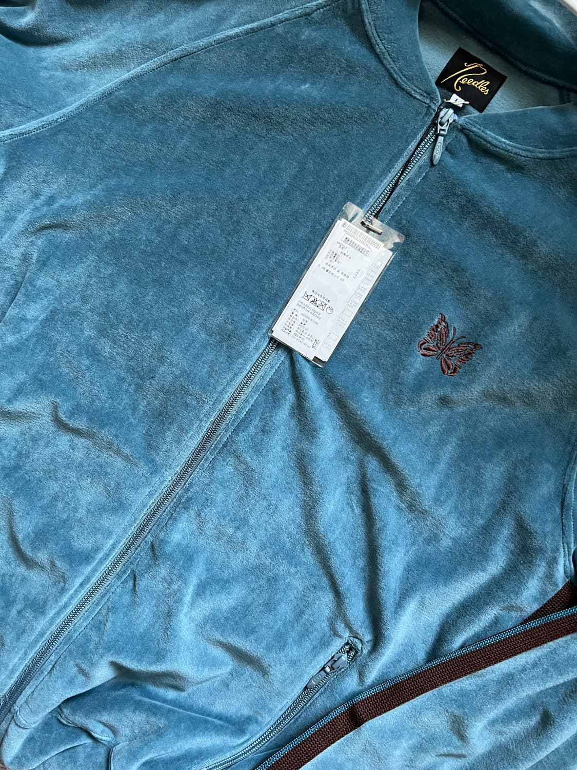 [새상품] L ) 니들스 R.C. 트랙 자켓 벨루어 블루 그레이 상품이미지3